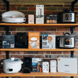 A shelf filled with best-selling products on Amazon