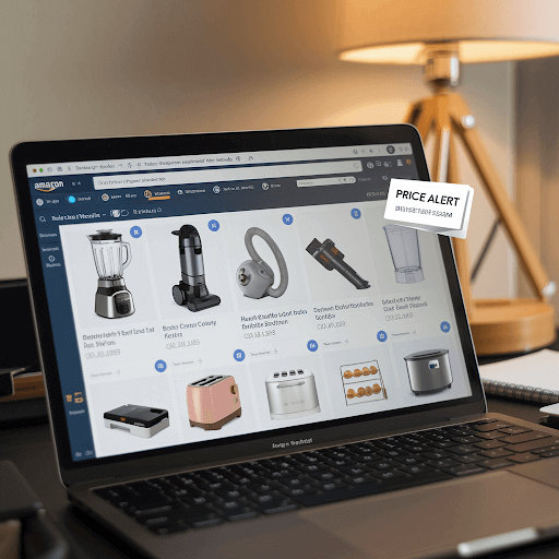 Amazon website with multiple products