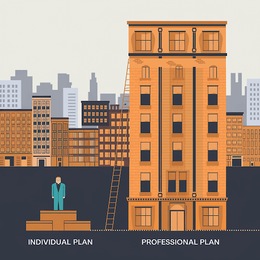 Comparison of individual and professional plan