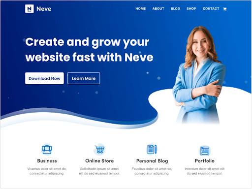 Neve wordpress Ecommerce theme