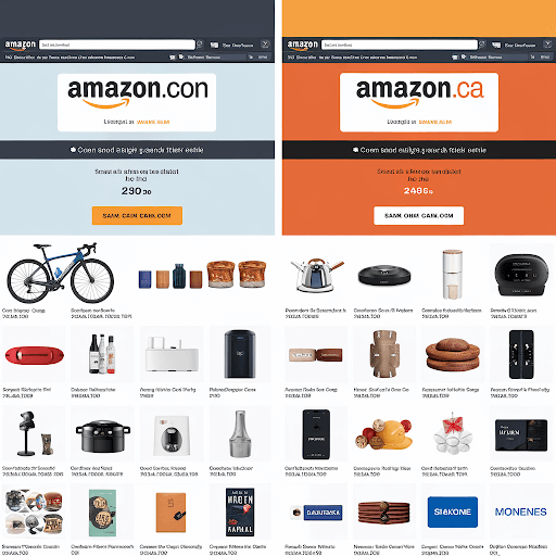 A comparison of the Amazon.com and Amazon.ca websites